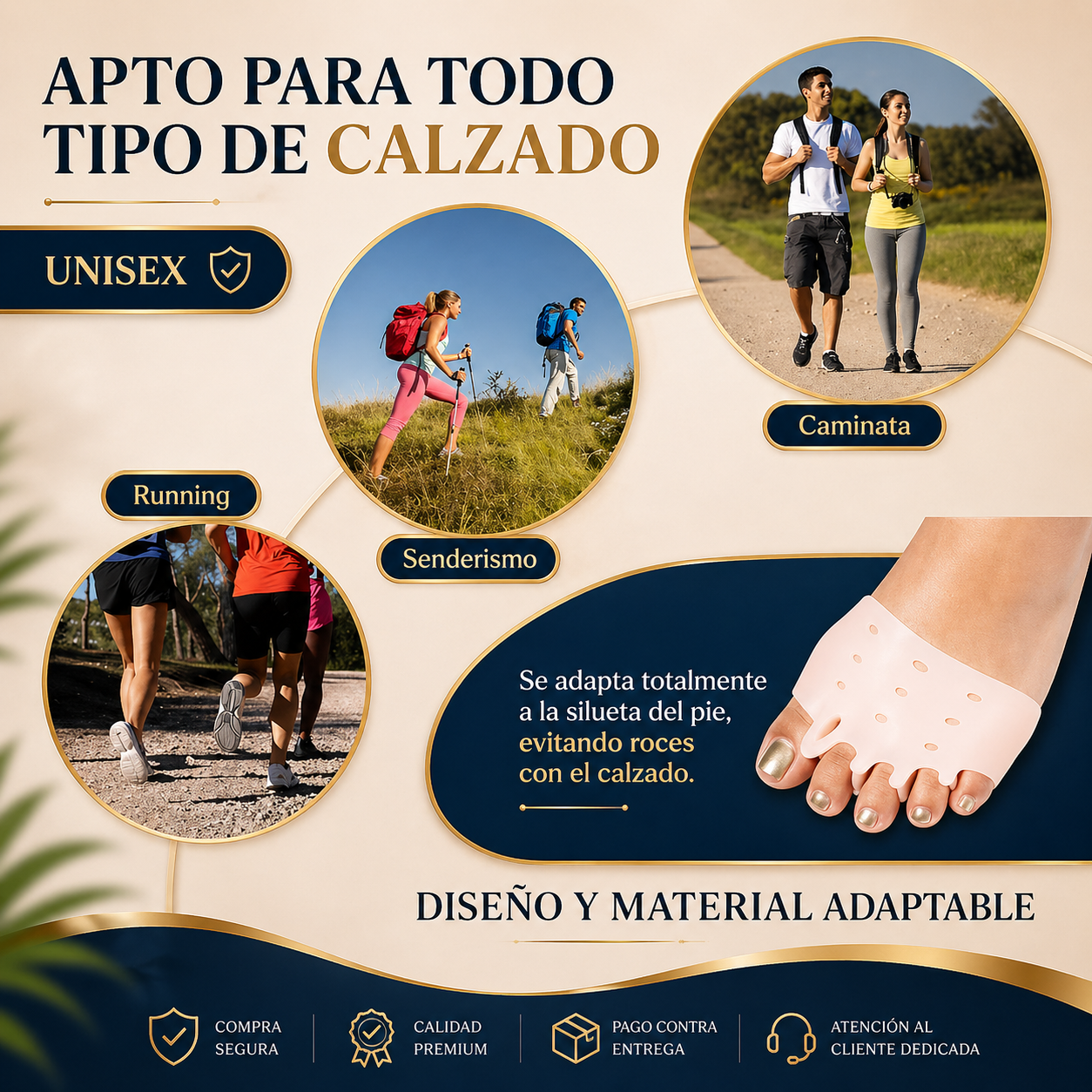 Almohadillas Metatarsianas de Gel de Silicona  2 Unidades