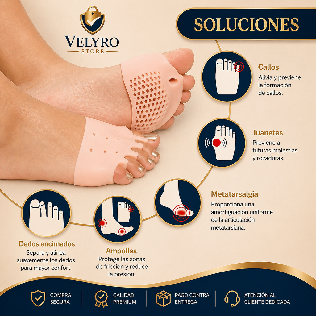 Almohadillas Metatarsianas de Gel de Silicona  2 Unidades